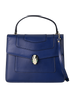 Serpenti Forever Top Handle, &pound;895, Handbags, Blue, Leather, Front view